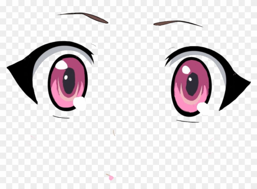 Anime Eyes Animeeyes Pinkeyes Cutesticker Sticker Anime - Illustration Clipart #70333