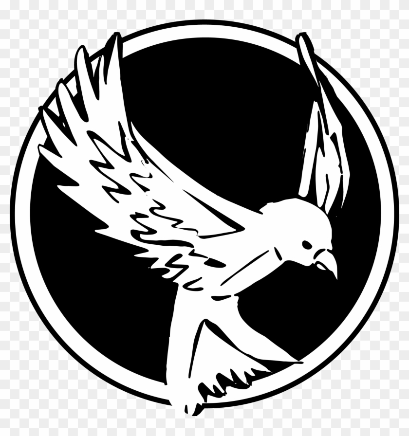 Logo Circle Blank2 Bw - Falcon In Circle Logo Clipart