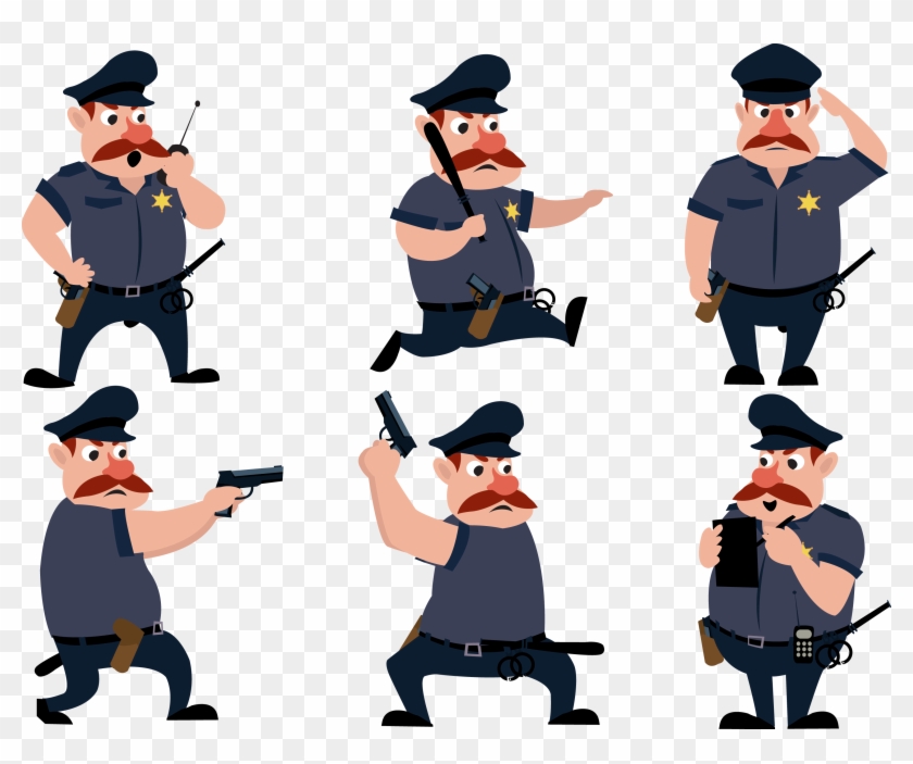 Police Drawing At Getdrawings - Police Man Cartoon Png Clipart #70466