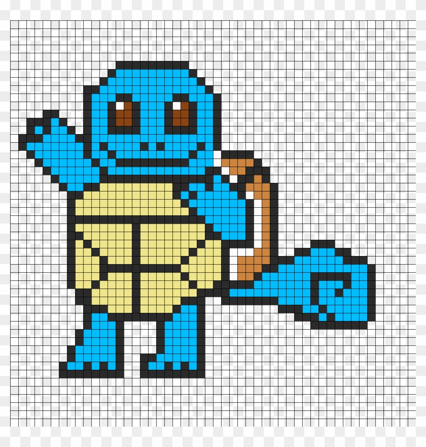 Squirtle Perler Bead Pattern / Bead Sprite - Cross-stitch Clipart #70987