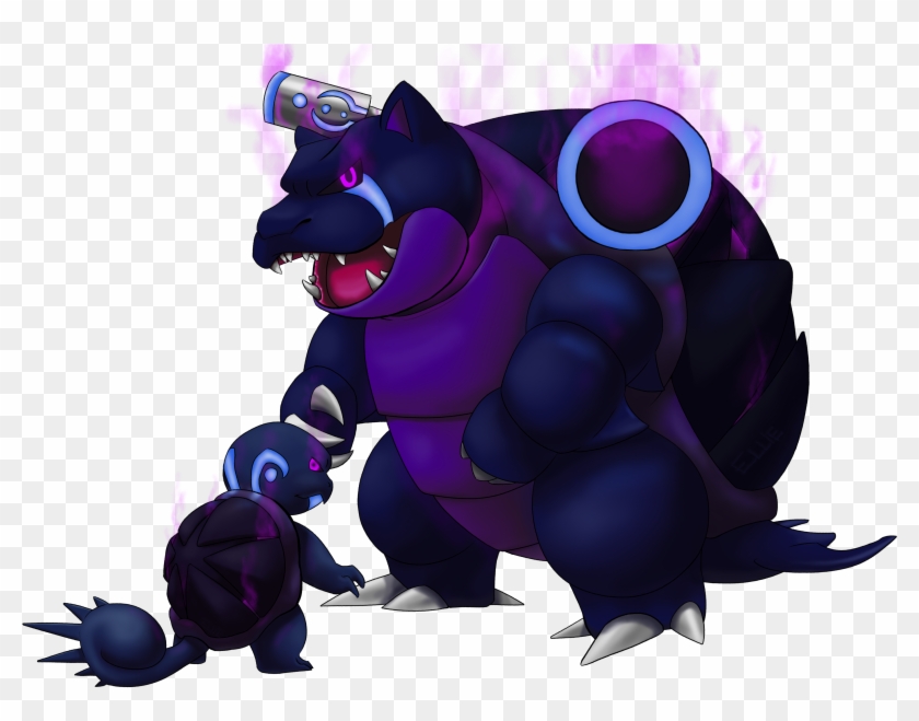 Shadow Blastoise And Squirtle [softshade] - Shadow Wartortle Clipart #71197