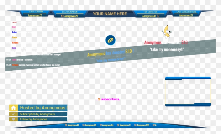 Tipeeestream Scene - Blue Sport - Tipeeestream Overlay Clipart