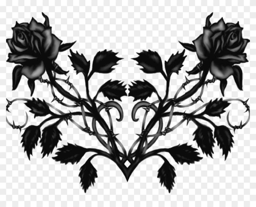 Black Roses - Black Rose Thorns Clipart