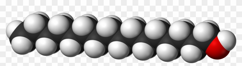Cetyl Alcohol 3d Vdw - Cetearyl Alcohol Molecular Structure Clipart #71891