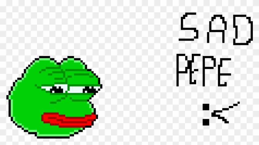 Sad Pepe The Frog - Pepe The Frog Pixel Art Clipart #71894