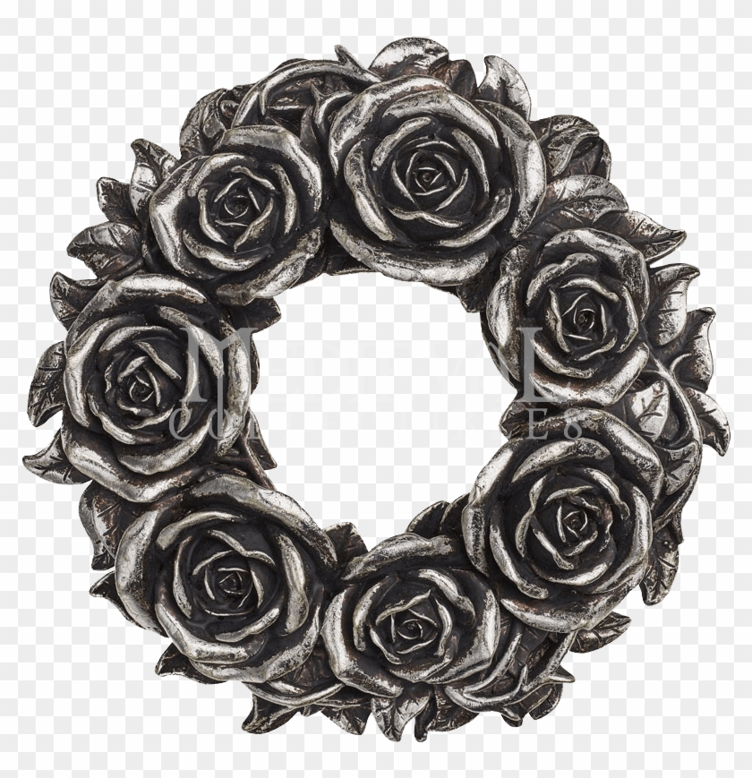 Black Rose Wreath Clipart