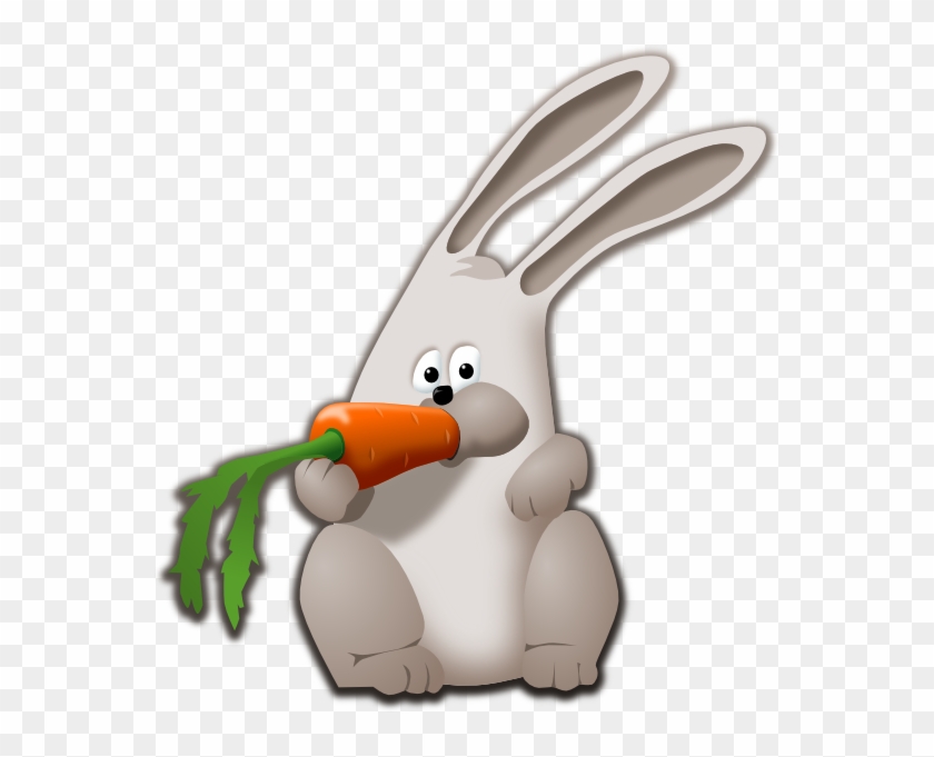 Small - Rabbit Eating Carrot Clipart - Png Download