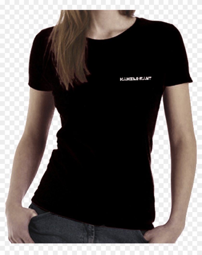T-shirt Kanzleramt Girl Black - Black T Shirt Png Girl Clipart