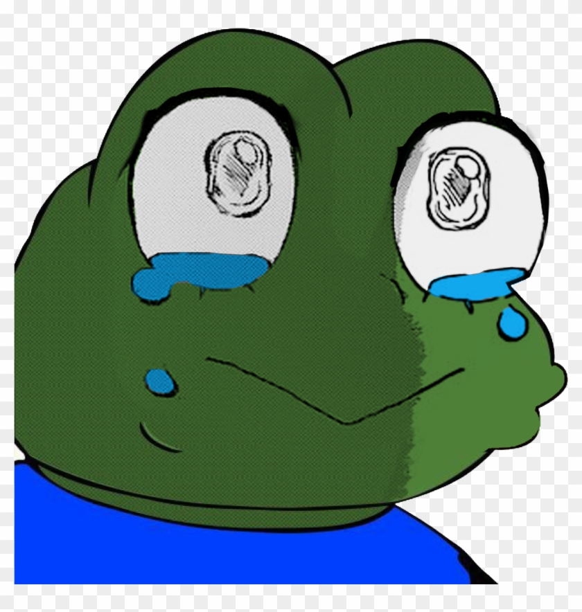 Sad Meme Frog - Frog Meme Crying Transparent Clipart