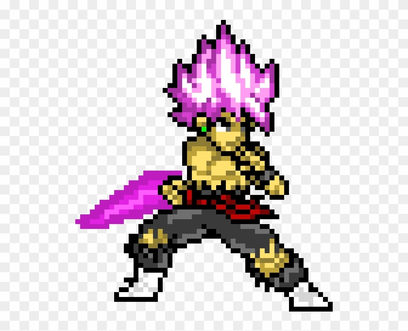 Goku Black Rose - Goku Black Pixel Art Clipart