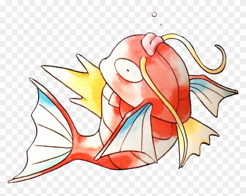 Magikarp Pokemon Red And Blue Official Art - Derpy Magikarp Clipart