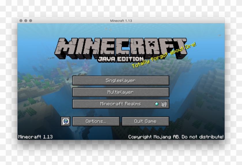 Minecraft With The Eminem Reference - Minecraft Menu Screen Clipart #73545