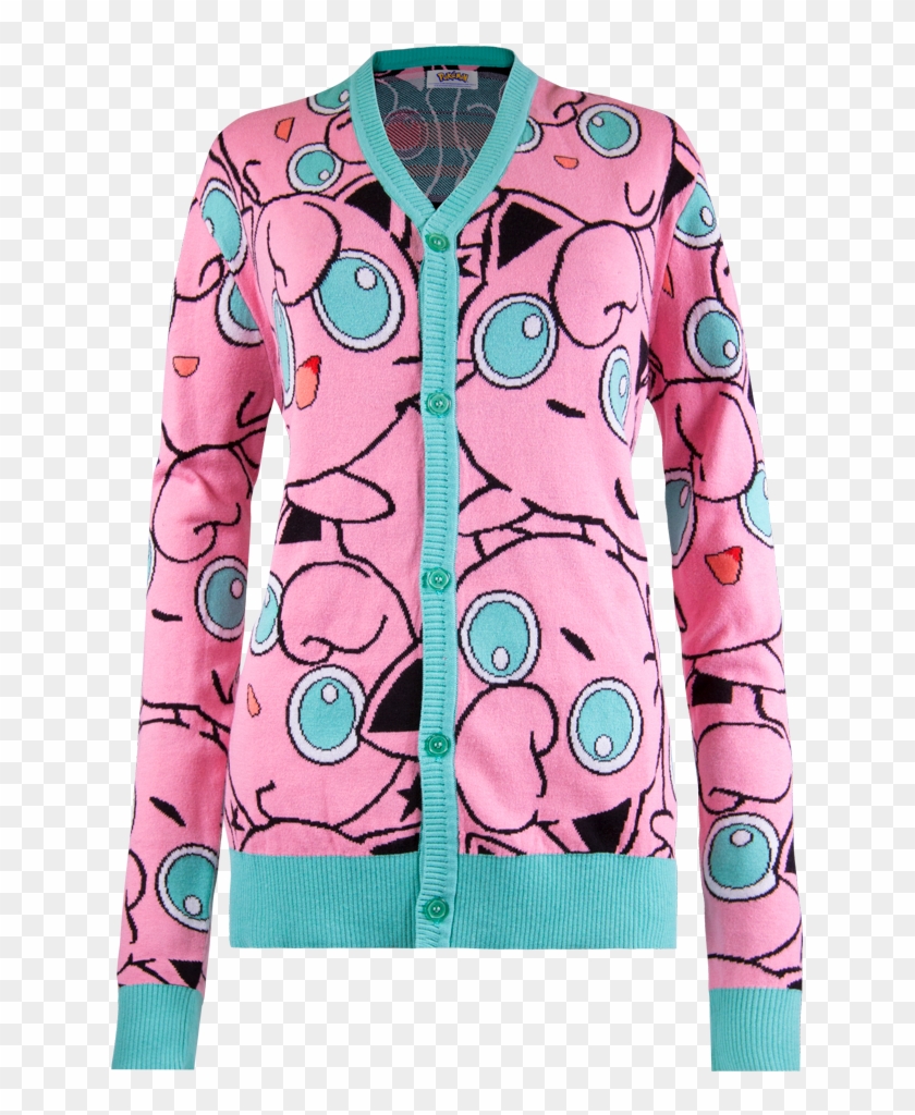 Pokemon Jigglypuff All Over - Jigglypuff Cardigan Clipart #73835
