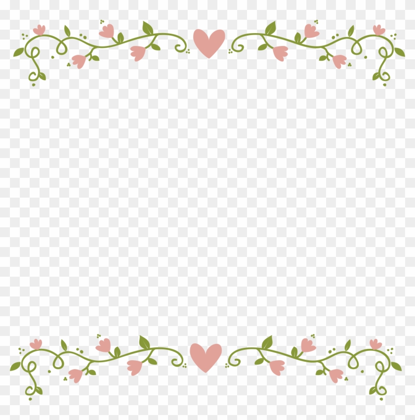 Pink Border Png - Flower Border Transparent Background Clipart #73859