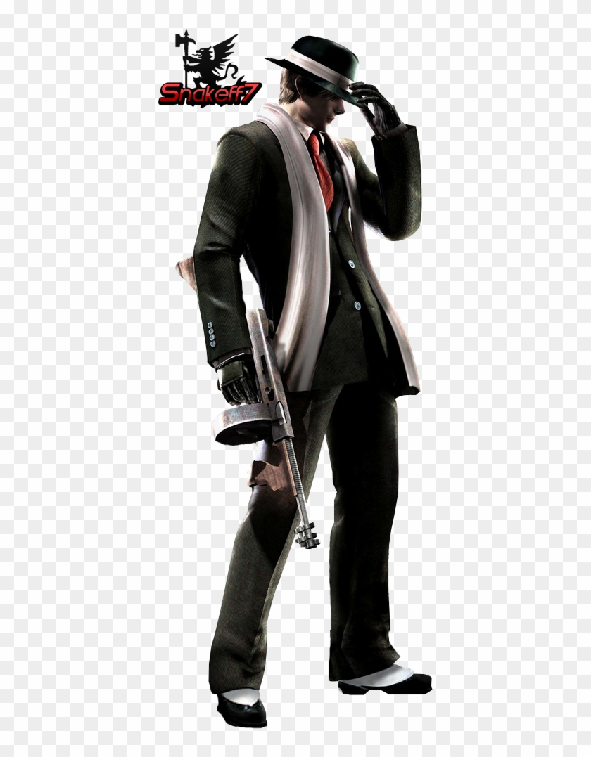 Gangster Png Hd - Resident Evil 4 Leon Chicago Typewriter Clipart #74154