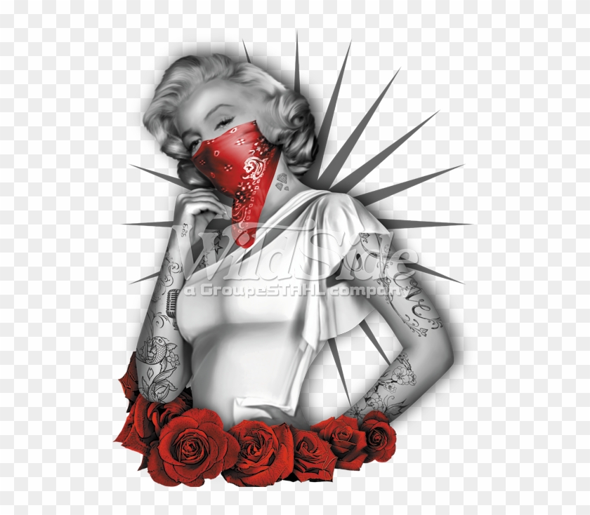 Gangster Png , Png Download - Marilyn Monroe In Red Bandana Clipart #74228