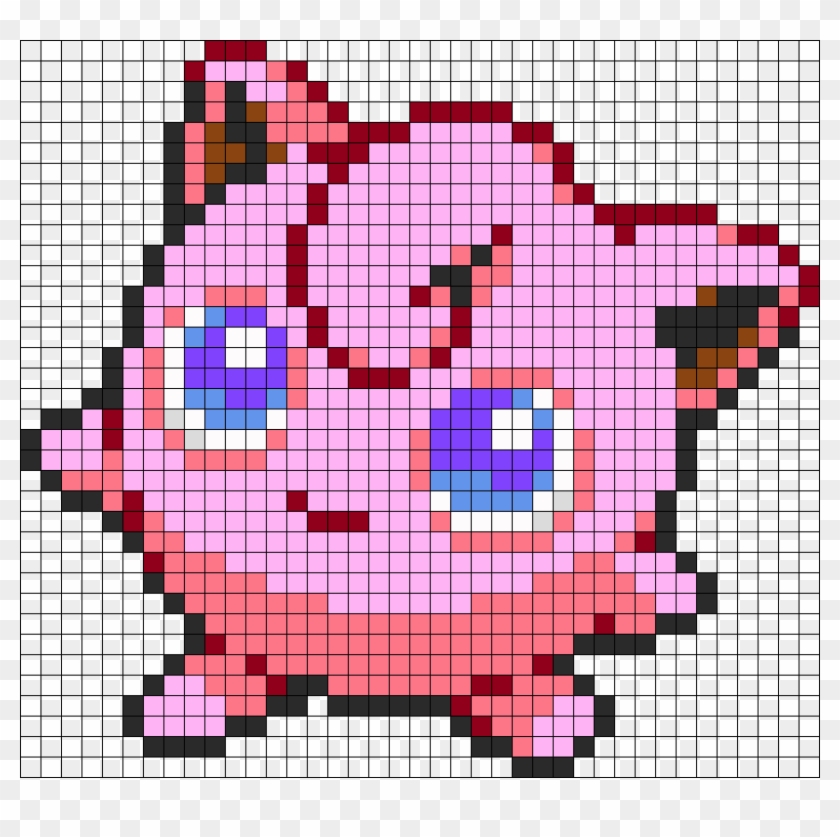 Jigglypuff Perler Bead Pattern / Bead Sprite - Jigglypuff Pixel Art Clipart #74329