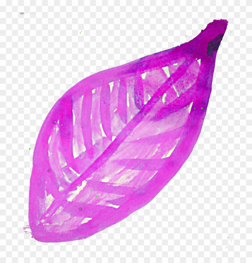 Watercolor Leaves Png Images - Watercolor Pink Leaf Png Clipart #74676