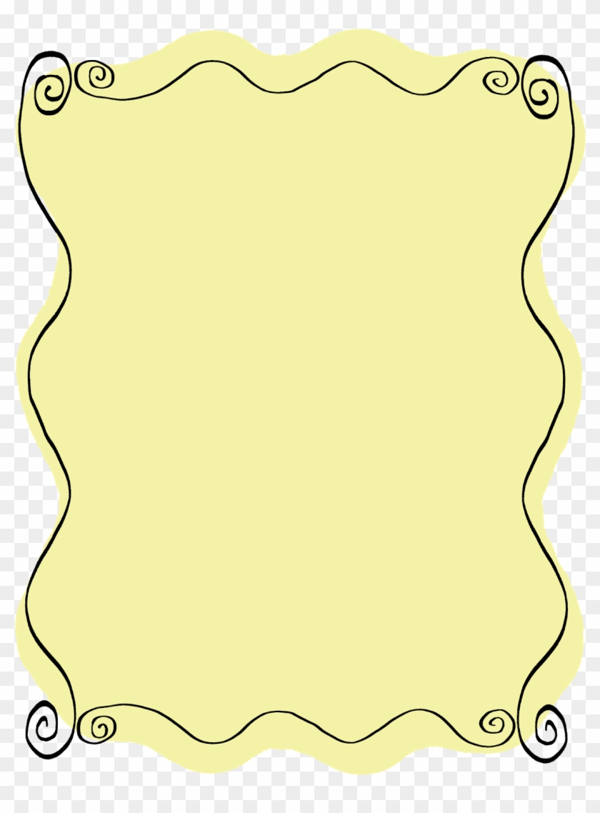 Doodle Labels Frames Scrapbooking Wavy Line Art Digital Clipart