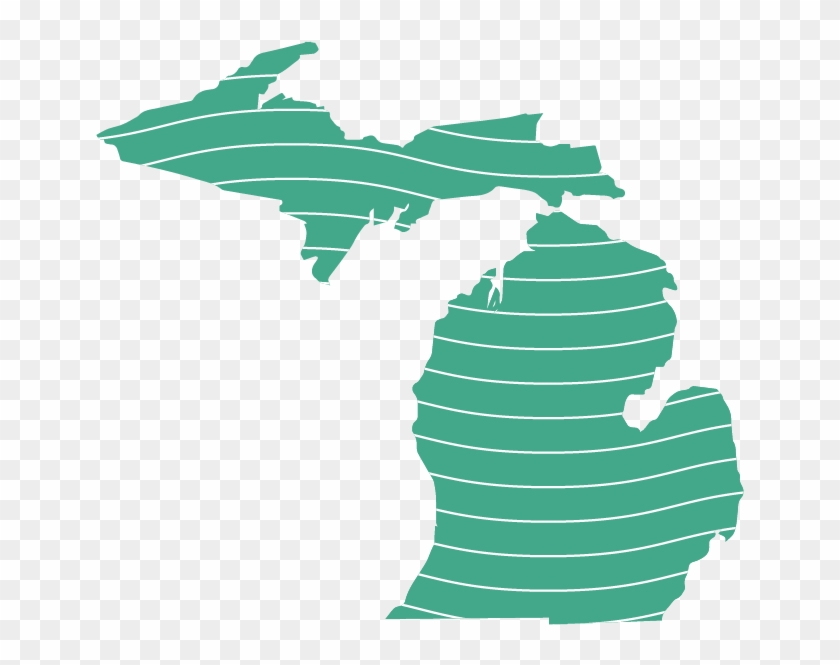 Michigan - Michigan Red Blue Counties Clipart