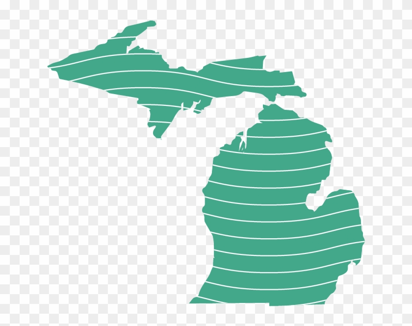 Michigan - Michigan Red Blue Counties Clipart #75359