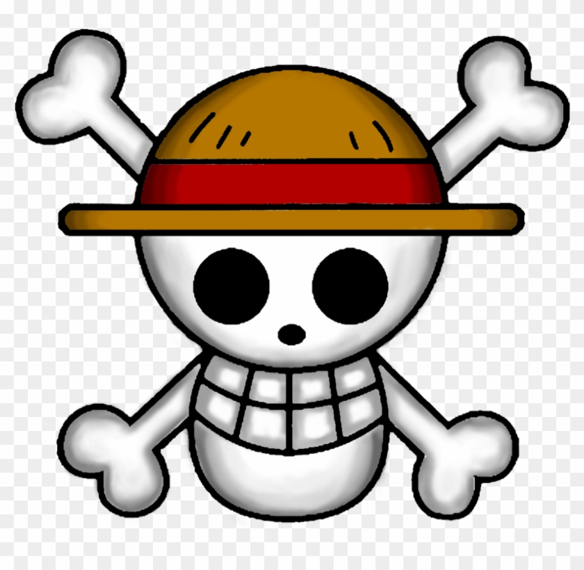 Straw Hat Pirates Logo Png - Straw Hat Jolly Roger Png Clipart #75450