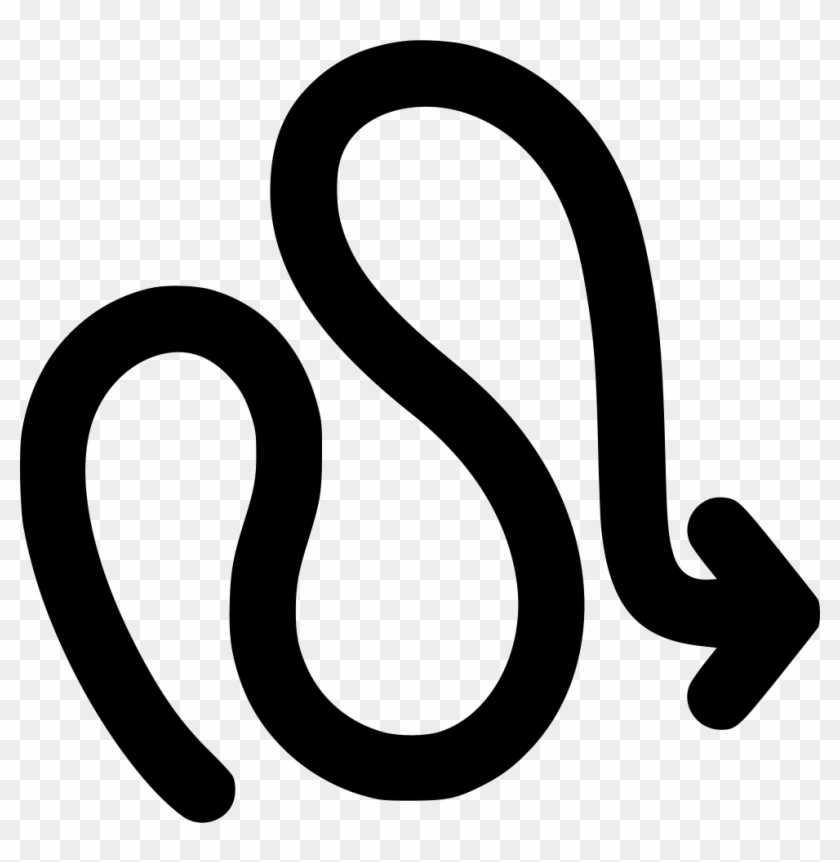 Squiggly Svg Png Icon Free Download 547520 Onlinewebfonts - Squiggly Arrow Black Clipart