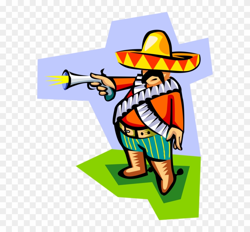 Vector Illustration Of Donald Trump Stereotype Mexican - Donald Trump Mexican Vector Clipart #75588