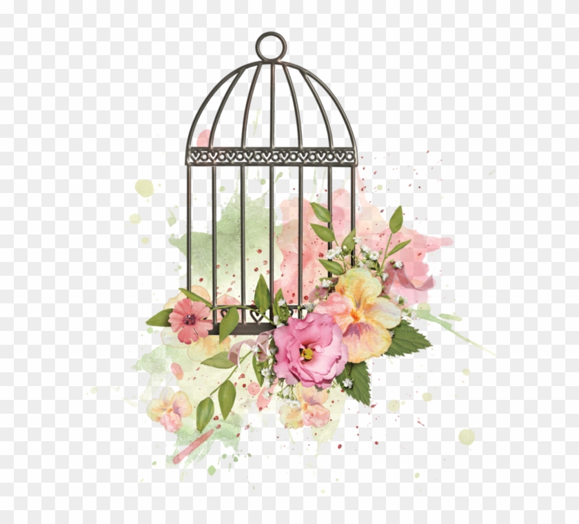 Jaula Con Flores Png Clipart