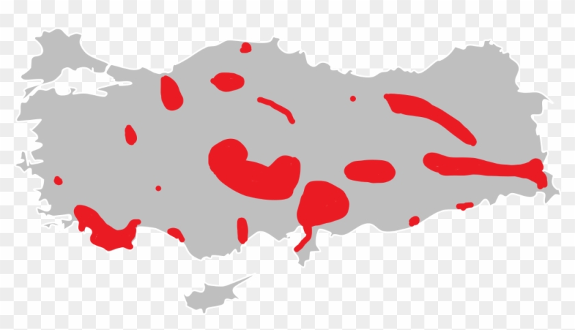 Distribution Of Hypericum Hedgei - Turkey Flag Map Clipart #75809