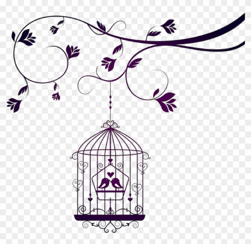 Birds Aves Pájaros Pajaros Rama Branch Jaula Cage Amor - Jaulas De Pajaritos Png Clipart #75995