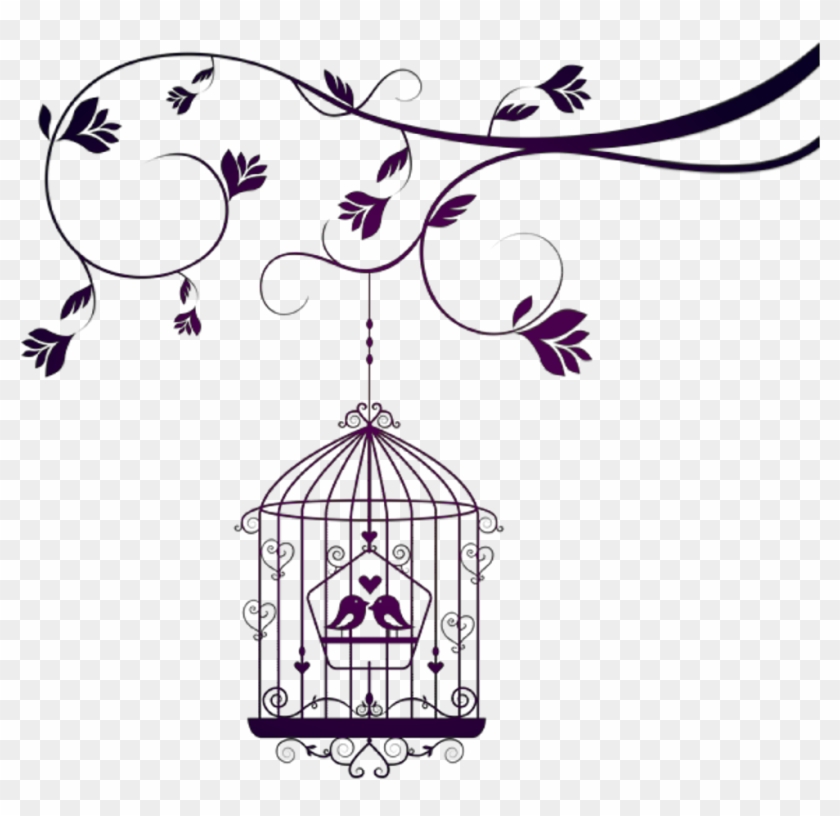 Birds Aves Pájaros Pajaros Rama Branch Jaula Cage Amor - Jaulas De Pajaritos Png Clipart