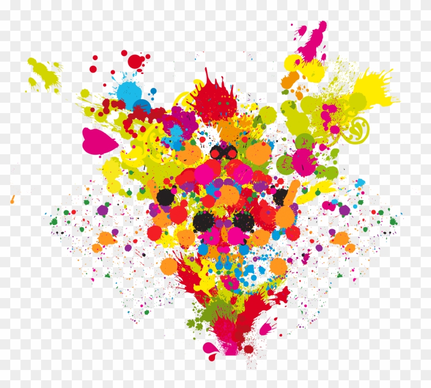 Paint Splatter, Clips, Op Art, Color Splash, Creative - Explosión De Colores Png Transparent Png