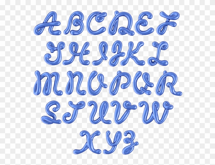 Cool Alphabet Out Of The Blue - Calligraphy Clipart #76089