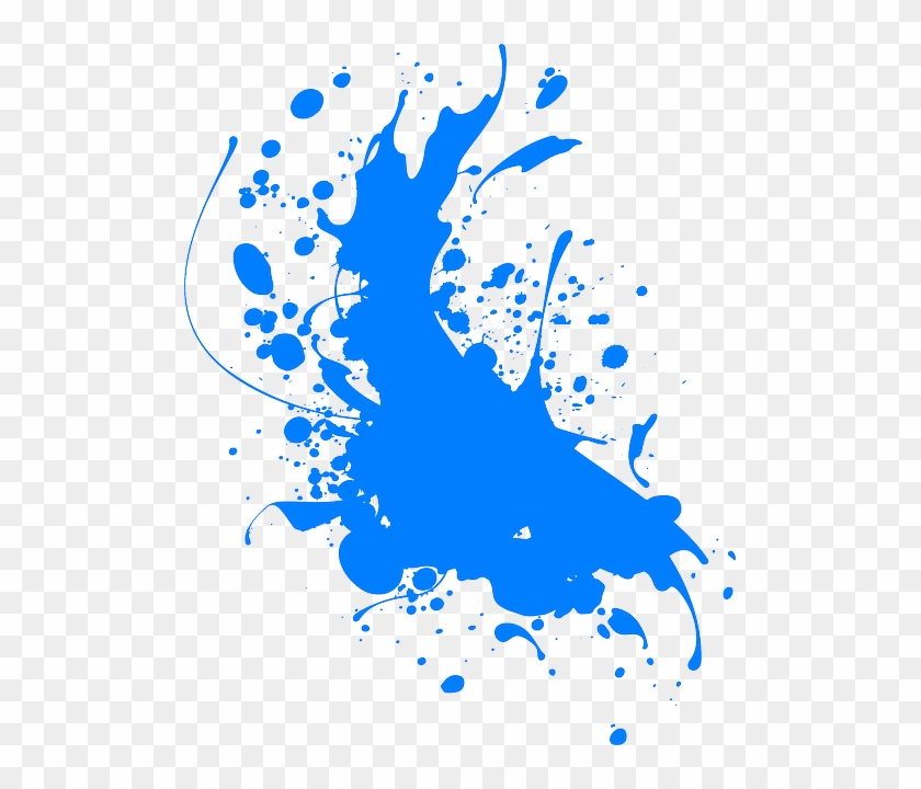 Blue Color Splash Png - Color Splash Png Blue Clipart #76137