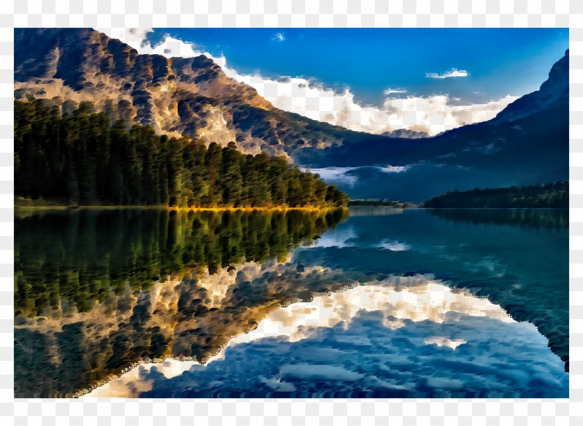 Medium Image - Lake And Mountain Landscapes Clipart #76267