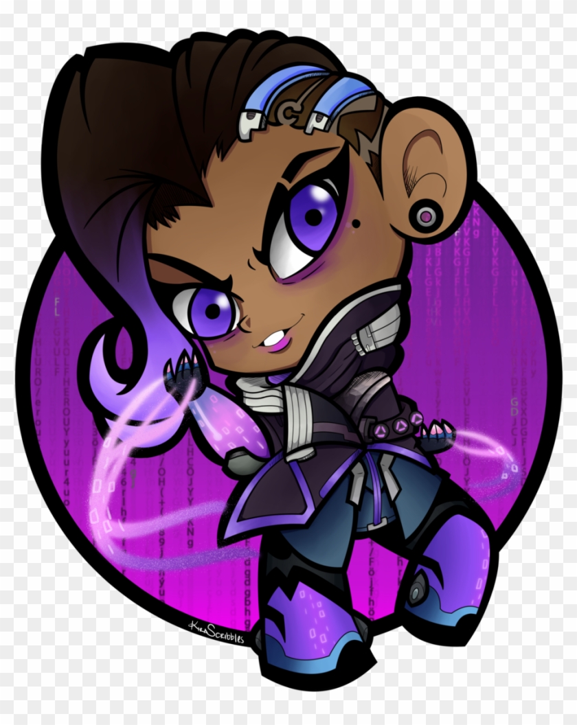 Sombra [1 Of 9 Overwatch Sticker Series 2] Clipart #76322