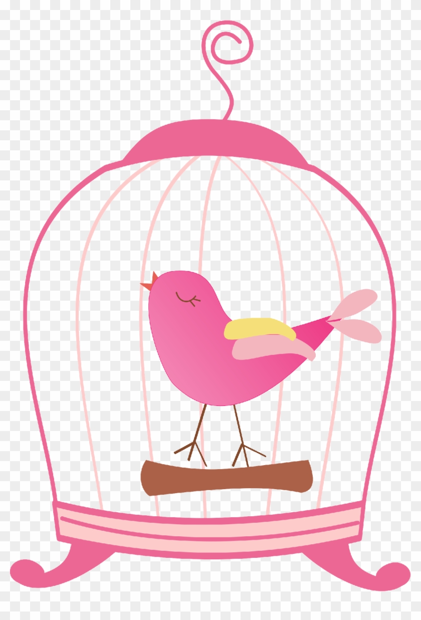 Png Transparent Library Cage Clipart Sad - Bird Cage Pink Png #76328