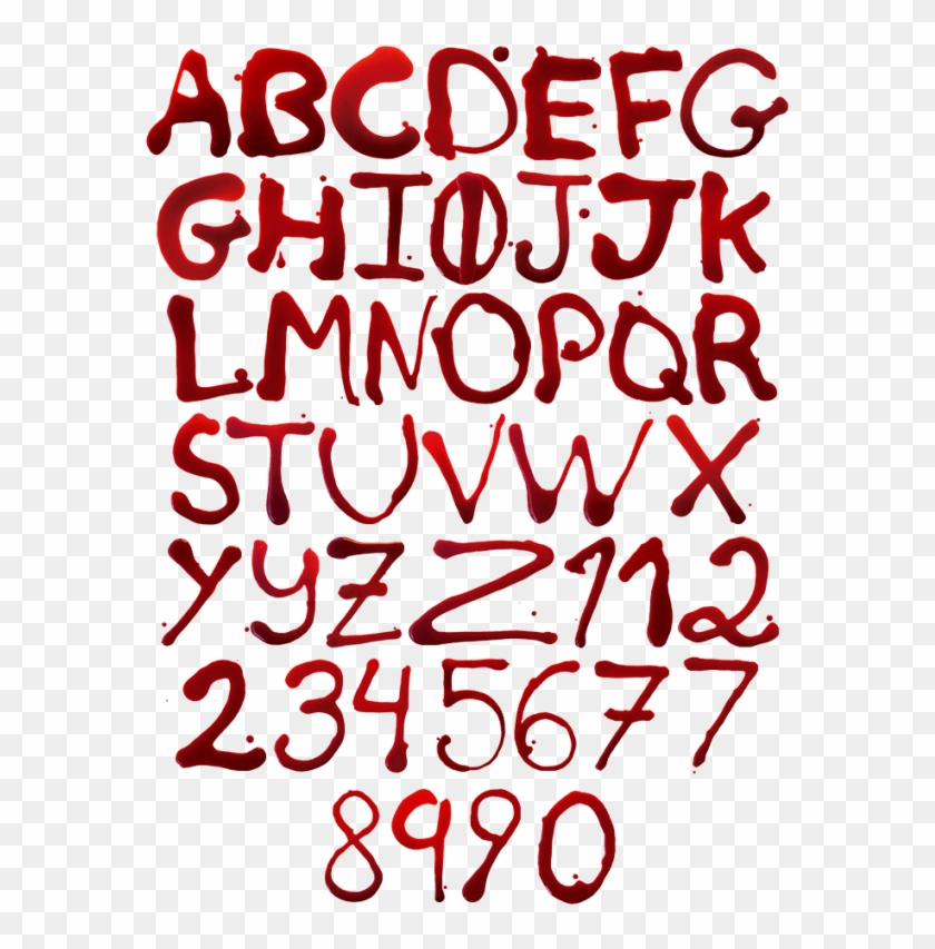 Maniac Font Be Afraid - Blood Alphabet Png Clipart