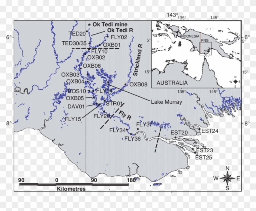 Map Of Southern Papua New Guinea Showing The Location - Atlas Clipart #76867
