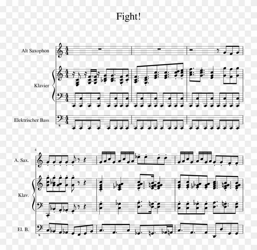 Print - Fight Color Splash Sheet Music Clipart