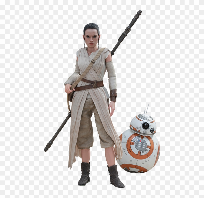 Rey And Bb-8 Set Action Figure By Hot Toys - Force Awakens Rey Star Wars Clipart