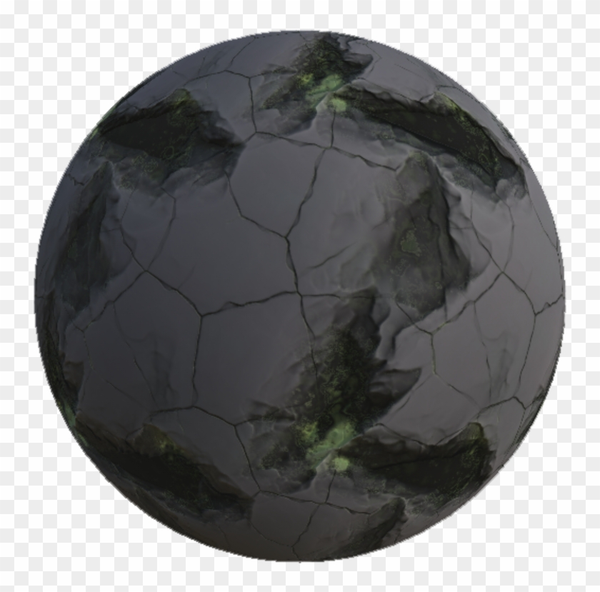 Stylized Toon Rock With Moss - Circle Clipart