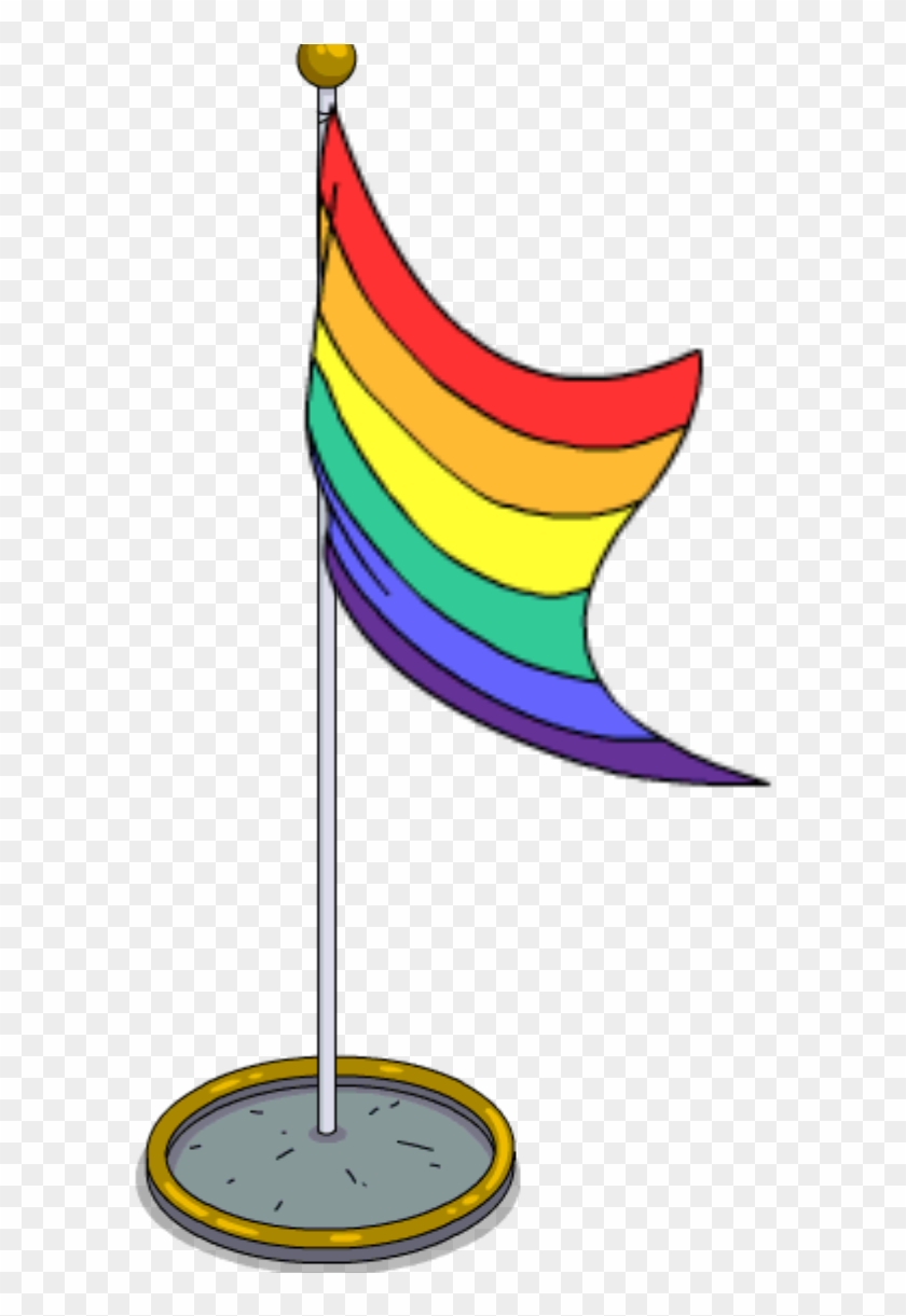 Rainbow Flag Pole - Rainbow Flag Clip Art - Png Download