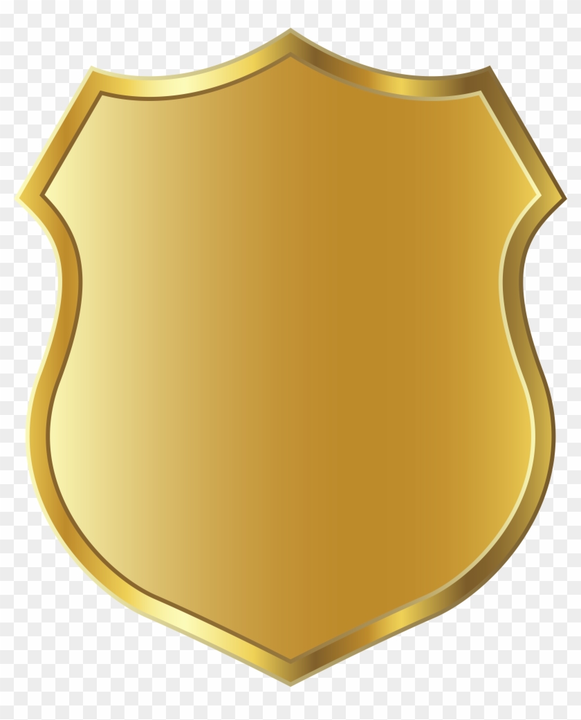 Golden Badge Template Clipart Png Picture - Shield Transparent Png #77605