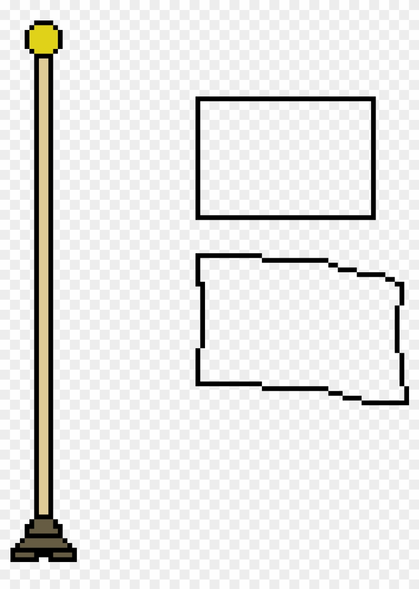 Flag Pole - Pixel Flag Pole Clipart #77673
