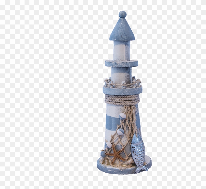 Lighthouse, Decoration, Png, Blue, White, Isolated - Lighthouse Clipart #77932