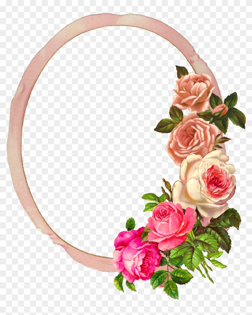Frame Rose Digital Image Flower - Flower Photo Frame Png Clipart