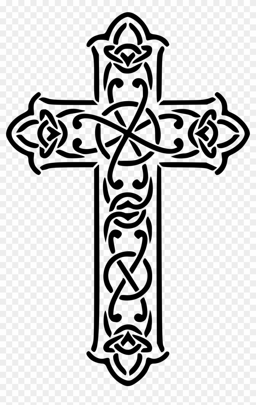 Celtic Cross Christian Cross Celtic Knot Crucifix - Celtic Cross Clipart Black And White - Png Download #78189