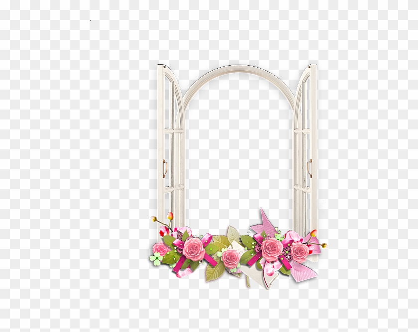 Download Pink Flower Frame Png Picture - Transparent Flower Frame Png Clipart #78564